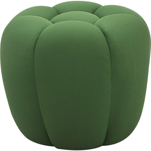 Fantasy Ottoman in Tufted Green Fabric